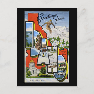 Cartão Postal Saudações de Idaho