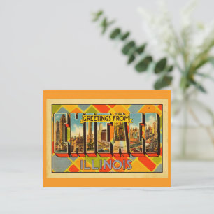 Cartão Postal Saudações de Illinois