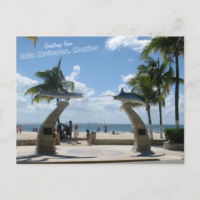 Cartão Postal Saudações de Isla Mujeres, México (Frente)