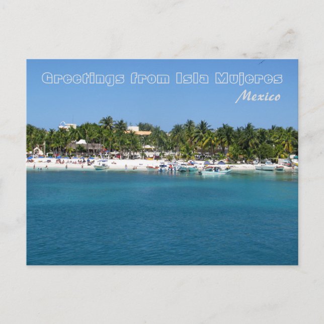 Cartão Postal Saudações de Isla Mujeres, México (Frente)