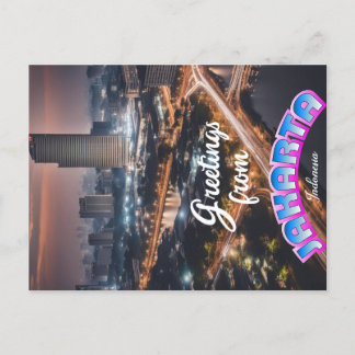 Cartão Postal Saudações de Jacarta Indonésia