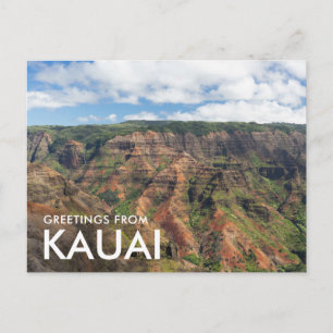 Cartão Postal Saudações de Kauai Waimea Canyon