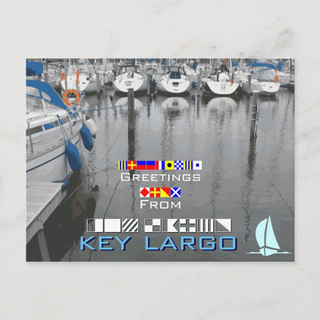 Cartão Postal Saudações de Key Largo (Frente)