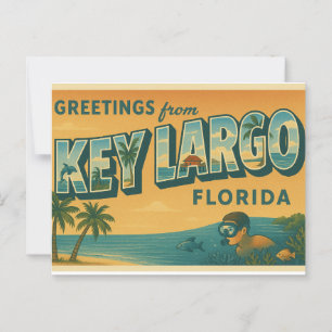 Cartão Postal Saudações de Key Largo Florida
