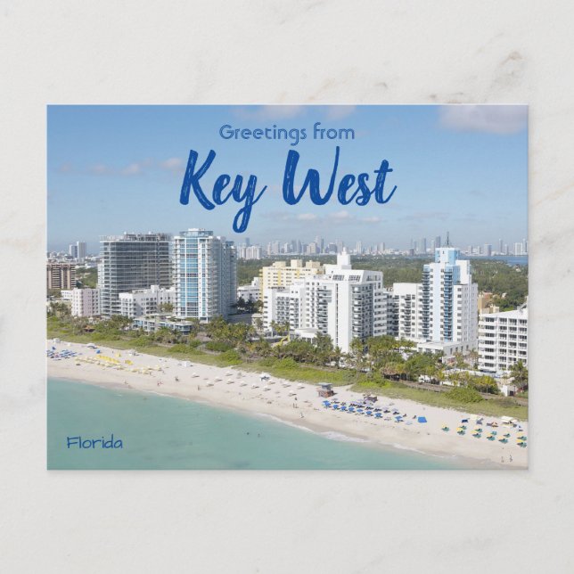 Cartão Postal Saudações de Key West Flórida  (Frente)