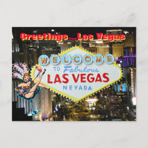 Cartão Postal Saudações de Las Vegas