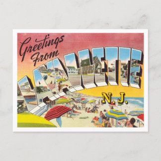Cartão Postal Saudações de Lavallette, Viagem de Nova Jersey