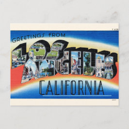 Cartão Postal Saudações de Los Angeles Carta Postal Grande