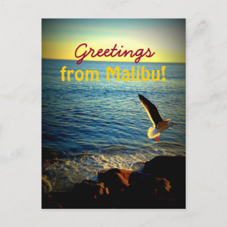 Cartão Postal Saudações de Malibu!