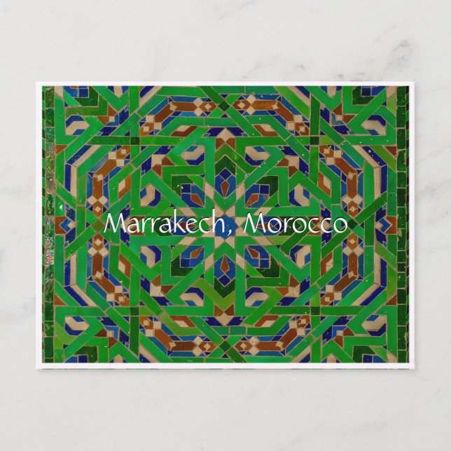 Cartão Postal Saudações de Marrakech Marrocos (Frente)