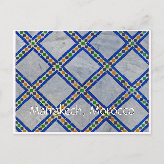 Cartão Postal Saudações de Marrakech Marrocos (Frente)