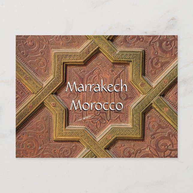 Cartão Postal Saudações de Marrakech Marrocos (Frente)