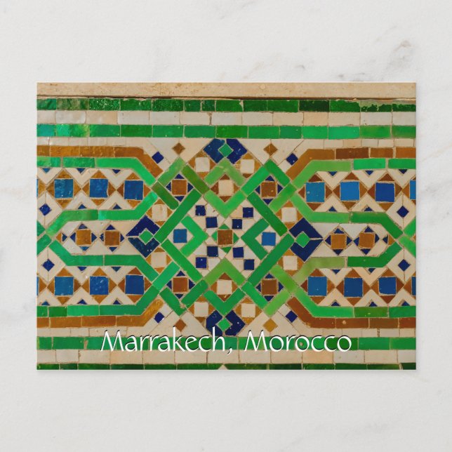 Cartão Postal Saudações de Marraquexe (Frente)