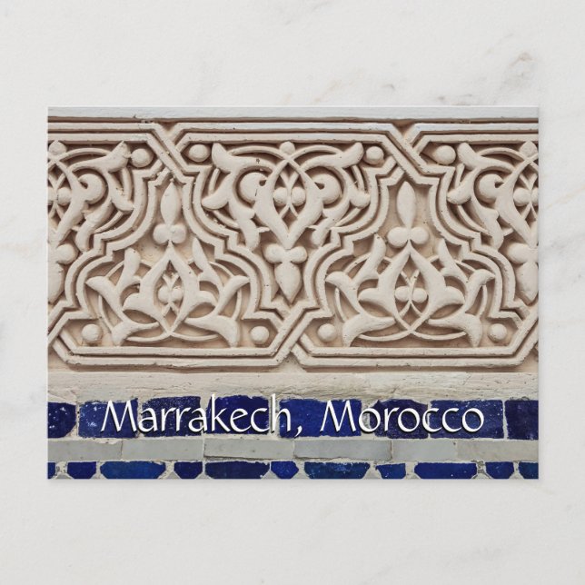 Cartão Postal Saudações de Marraquexe (Frente)