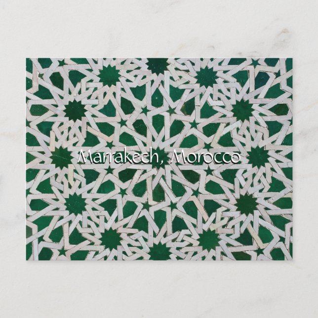 Cartão Postal Saudações de Marraquexe (Frente)