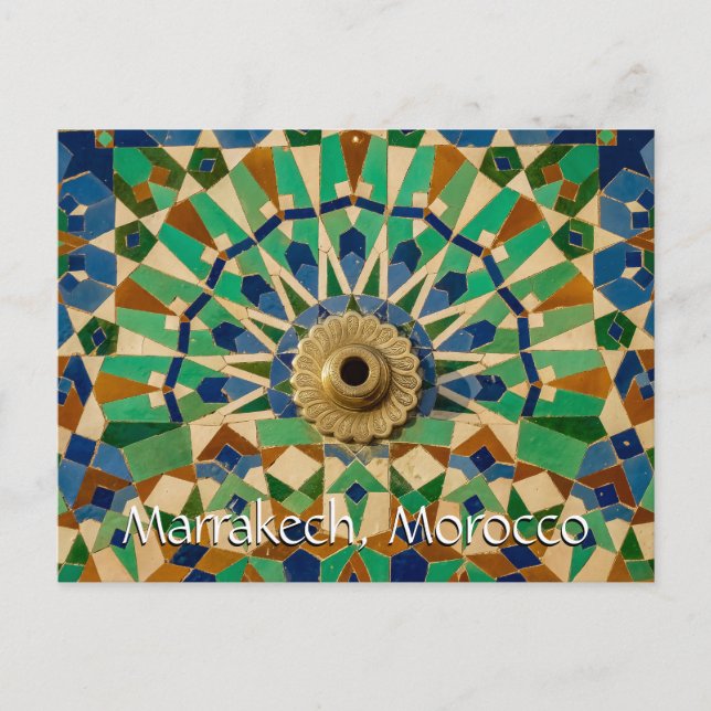 Cartão Postal Saudações de Marraquexe (Frente)