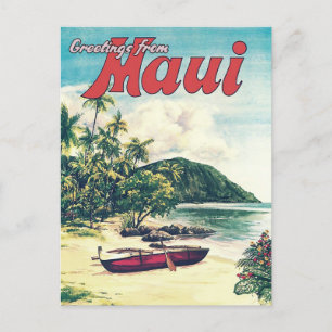 Cartão Postal Saudações De Maui, Cartão-Postal Do Havaí