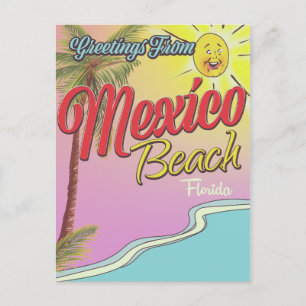 Cartão Postal Saudações de Mexico Beach Florida