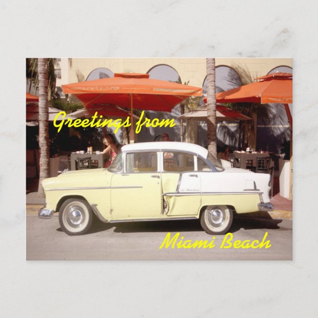 Cartão Postal Saudações de Miami Beach (Frente)
