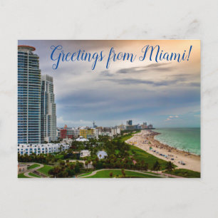 Cartão Postal Saudações de Miami!Cartão postal