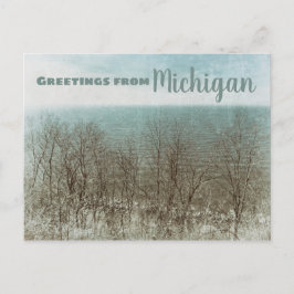 Cartão Postal Saudações de Michigan
