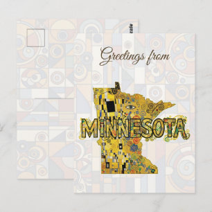 Cartão Postal Saudações de Minnesota