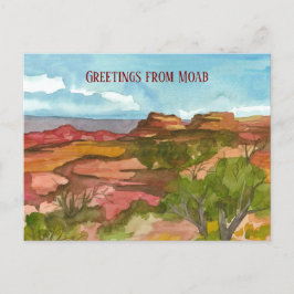 Cartão Postal Saudações de Moab Utah Red Rock Southwest Desert