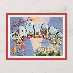 Cartão Postal Saudações De Montana