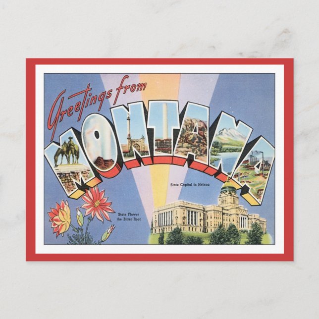 Cartão Postal Saudações De Montana (Frente)