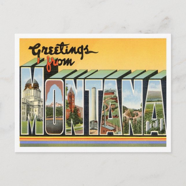 Cartão Postal Saudações De Montana (Frente)