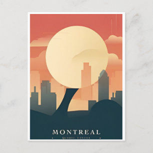 Cartão Postal Saudações de Montreal, Viagens vintage do Canadá