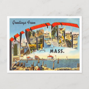 Cartão Postal Saudações de Nantucket, Viagem de Massachusetts