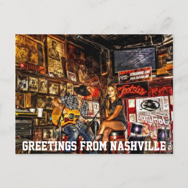 Cartão Postal Saudações De Nashville (Frente)