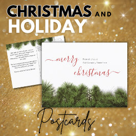 Cartão Postal Saudações de Natal ao Cliente