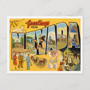 Cartão Postal Saudações de Nevada dos Estados