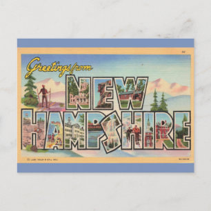 Cartão Postal Saudações de New Hampshire 