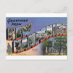Cartão Postal Saudações De New Hampshire