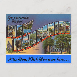 Cartão Postal Saudações de New Hampshire