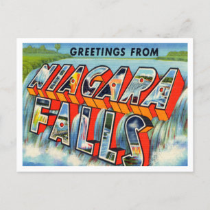 Cartão Postal Saudações de Niagara Falls, Viagem de Nova Iorque