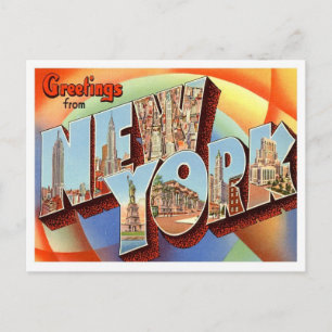 Cartão Postal Saudações De Nova Iorque Dos Estados Unidos