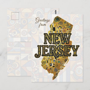 Cartão Postal Saudações de Nova Jersey