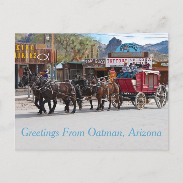 Cartão Postal Saudações De Oatman, Arizona (Frente)