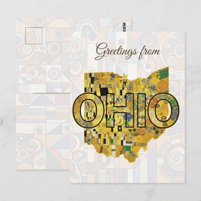 Cartão Postal Saudações de Ohio (Frente/Verso)