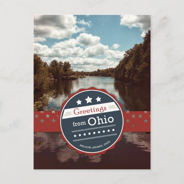 Cartão Postal Saudações de Ohio (Frente)
