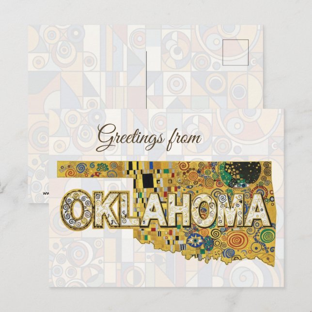 Cartão Postal Saudações de Oklahoma (Frente/Verso)