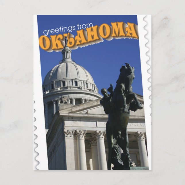 Cartão Postal Saudações de Oklahoma (Frente)