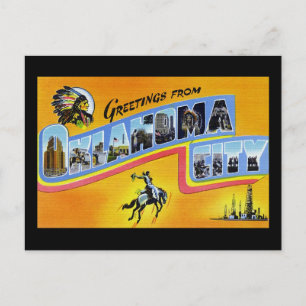 Cartão Postal Saudações de Oklahoma City Oklahoma