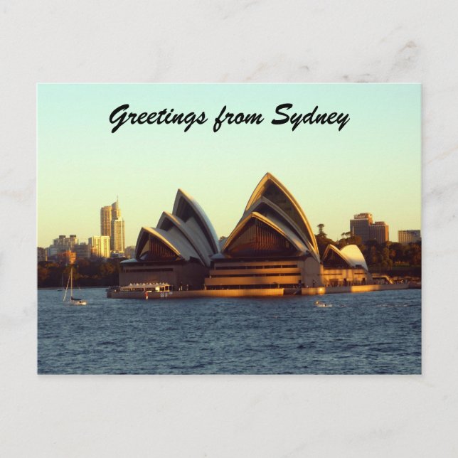 Cartão Postal saudações de ópera sydney (Frente)