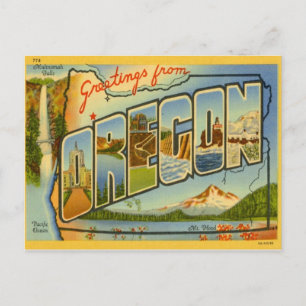 Cartão Postal Saudações De Oregon OR
