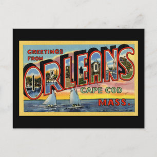 Cartão Postal Saudações de Orleans Massachusetts